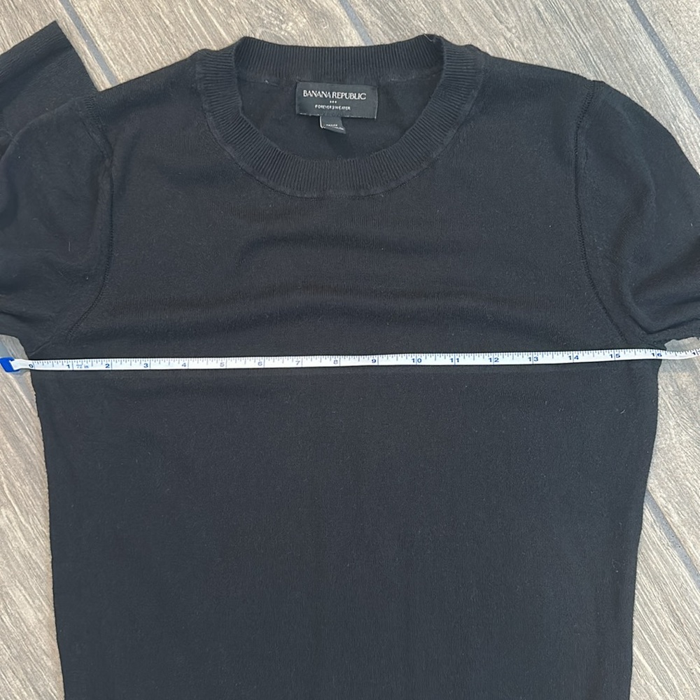 Banana Republic Womens Black Crewneck Sweater. Size Small Petite. Long Sleeve - Picture 4 of 6
